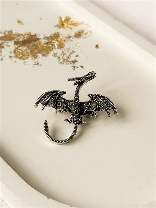 Brooch "Silver dragon" symbol of 2024