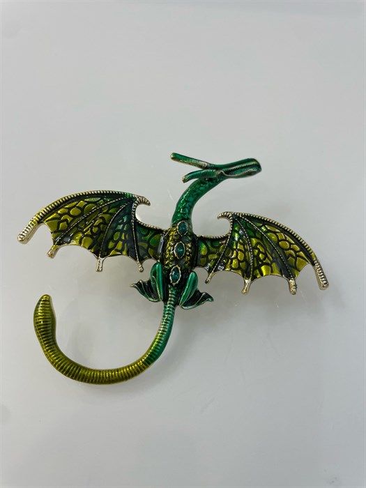 Brooch "Emerald Dragon"