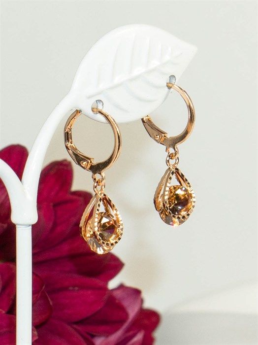 Earrings "Amber dew" (B2)