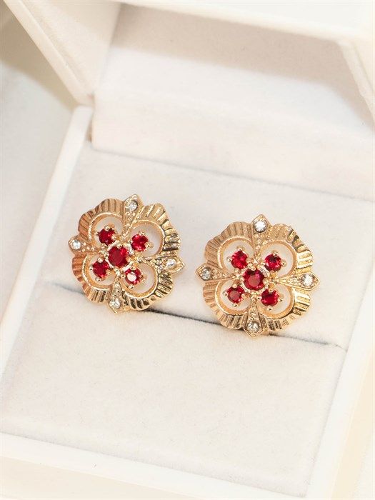 Earrings "Pomegranate blossom" (B5)
